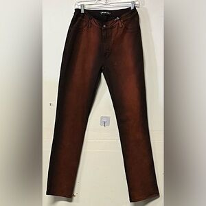 Women’s Brazil Roxx size US 12 Rust color Jeans dark in back